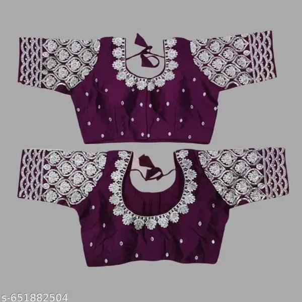 Fancy_Design_Round_Neck_Readymade_Blouse_Design_Women_Blouses_New_2025