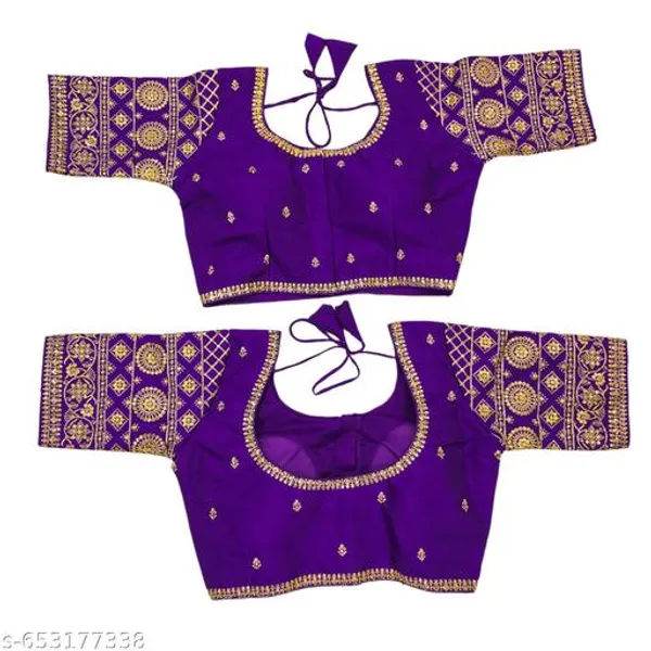 Round_Neck_Phantom_Silk_Stylish_Chakar_Embroidery_Work_Women_Blouses