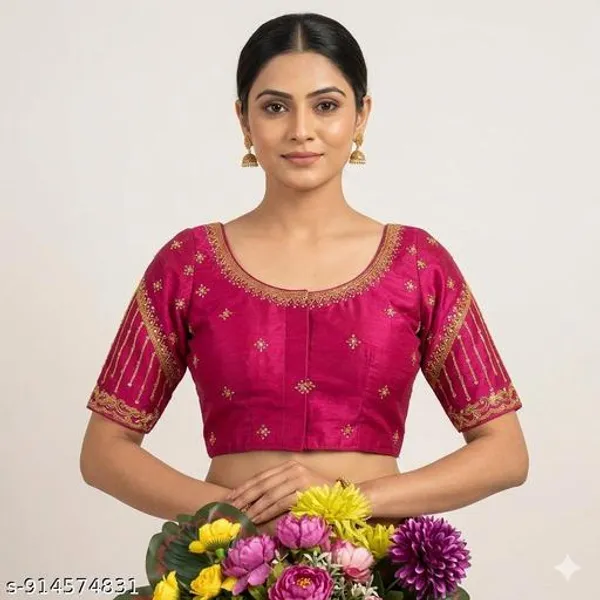 Ready_Blouse_Mono_Silk_Woman_Embroidery_Blouses