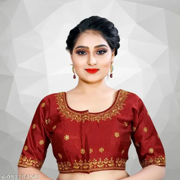 Trending_Women_Blouse_Stylish_Gold_Work_Blouse