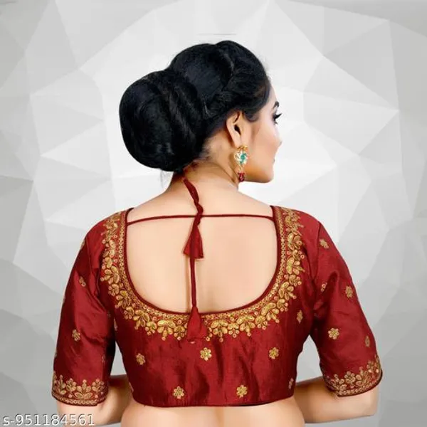 Trending_Women_Blouse_Stylish_Gold_Work_Blouse