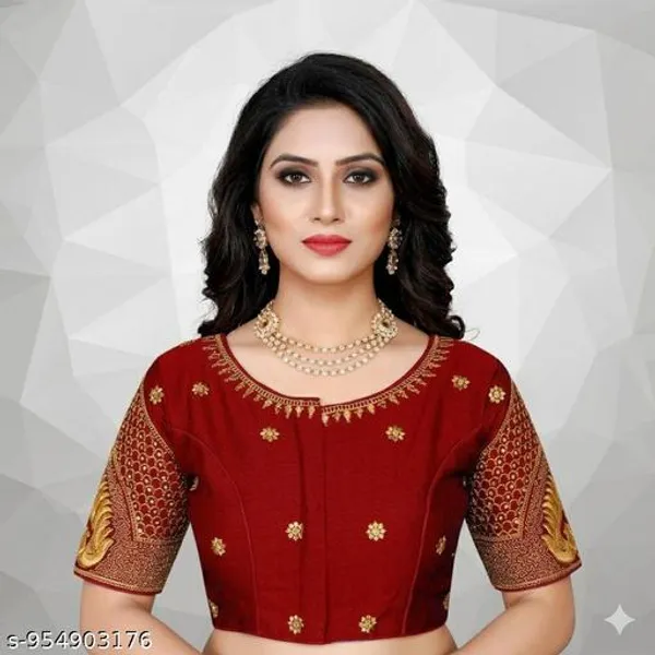 Stylish_Blouse_Design_Embroidery_Work_Ready_Made_Blouse