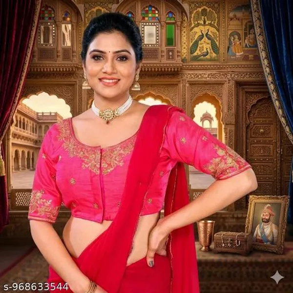 Fancy_Fabric_Design_Embroidery_Work_Blouse_Design_For_Women
