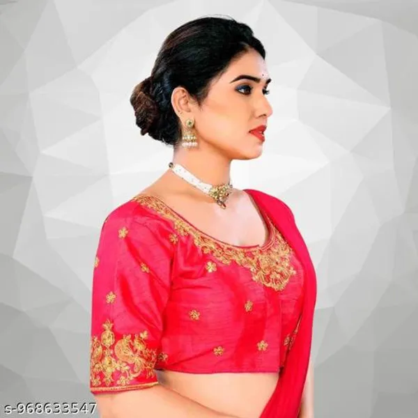 Fancy_Fabric_Design_Embroidery_Work_Blouse_Design_For_Women
