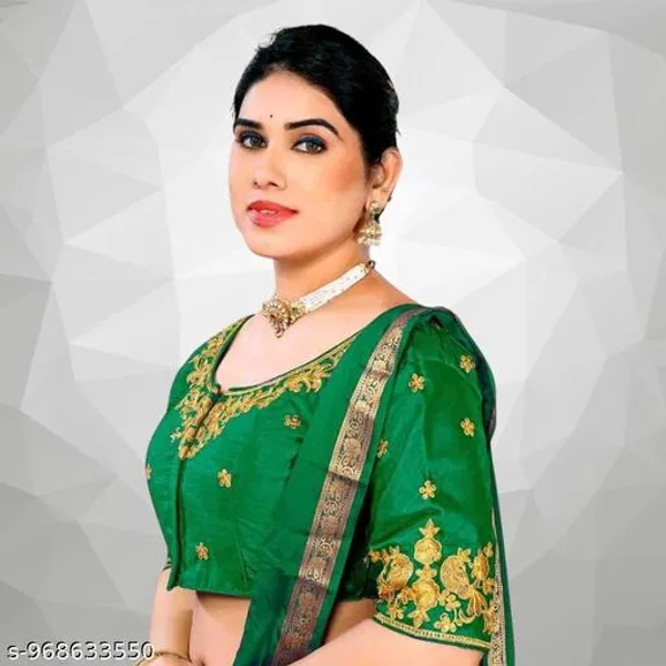 Fancy_Fabric_Design_Embroidery_Work_Blouse_Design_For_Women