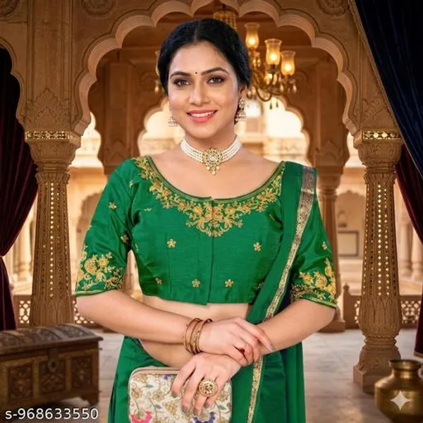 Fancy_Fabric_Design_Embroidery_Work_Blouse_Design_For_Women