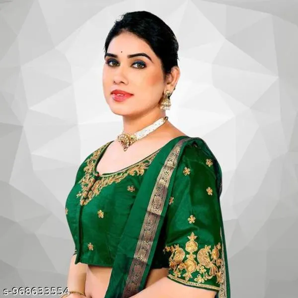 Fancy_Fabric_Design_Embroidery_Work_Blouse_Design_For_Women