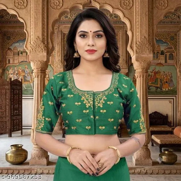 Embroidery_Work_Design_Blouse_For_Womens_Readymade_Blouse