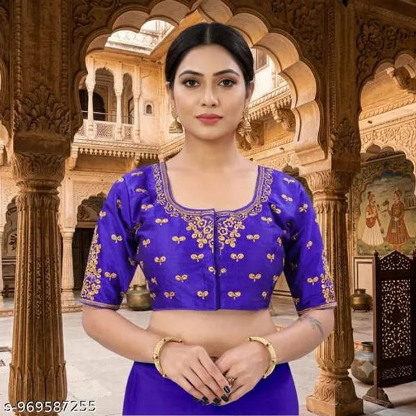 Embroidery_Work_Design_Blouse_For_Womens_Readymade_Blouse