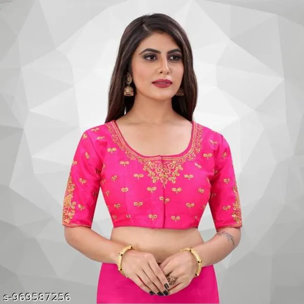 Embroidery_Work_Design_Blouse_For_Womens_Readymade_Blouse