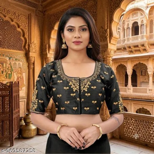 Embroidery_Work_Design_Blouse_For_Womens_Readymade_Blouse