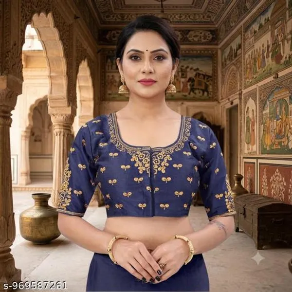 Embroidery_Work_Design_Blouse_For_Womens_Readymade_Blouse