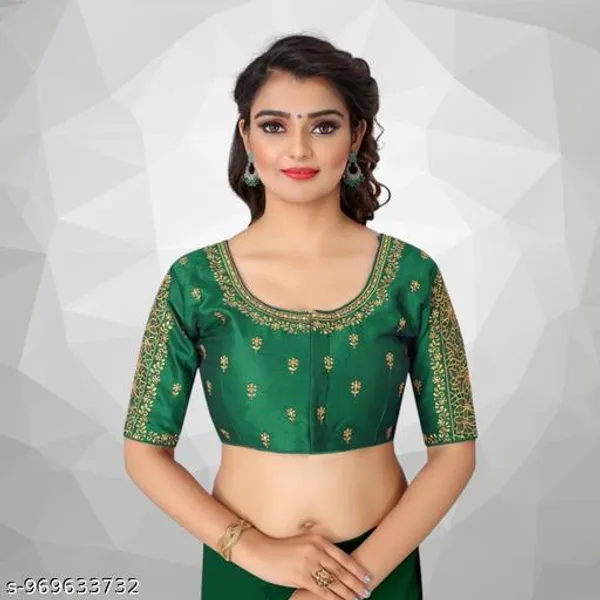 Latest_Work_Design_Half_Sleeve_Blouse_Embroidery_Work_Design_Blouse_For_Womens_Readymade_Blouse