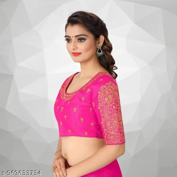 Latest_Work_Design_Half_Sleeve_Blouse_Embroidery_Work_Design_Blouse_For_Womens_Readymade_Blouse