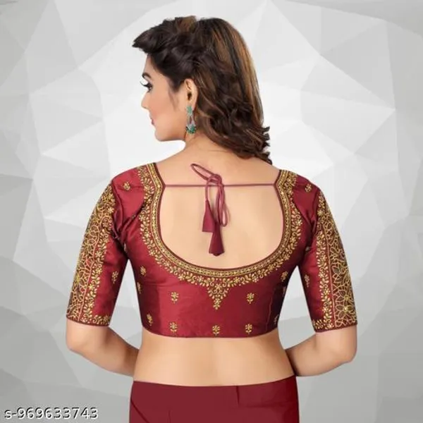 Latest_Work_Design_Half_Sleeve_Blouse_Embroidery_Work_Design_Blouse_For_Womens_Readymade_Blouse