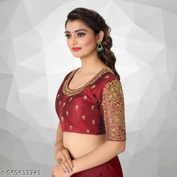 Latest_Work_Design_Half_Sleeve_Blouse_Embroidery_Work_Design_Blouse_For_Womens_Readymade_Blouse