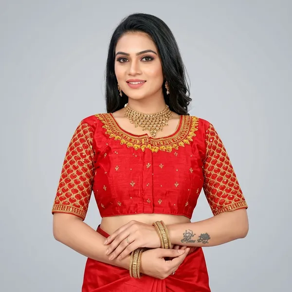 Red_Silk_Mid_Scoop_Embroidered_Crop_Blouse_For_Women