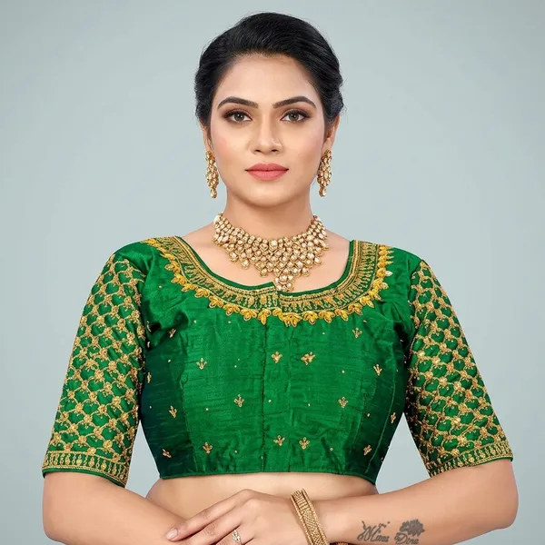 Green_Silk_Mid_Scoop_Embroidered_Crop_Blouse_For_Women