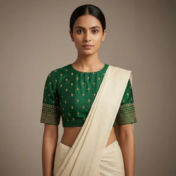 Green_Silk_Blouse_For_Women