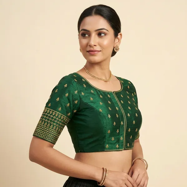 Green_Silk_Blouse_For_Women