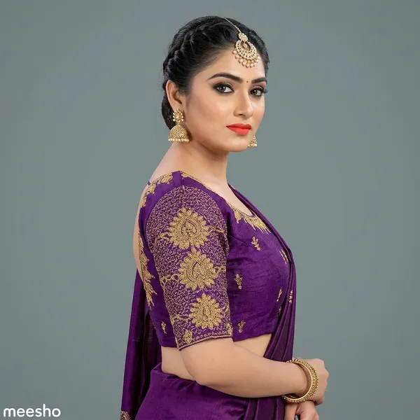 Purple_Silk_Padded_Embroidered_Ethnic_Motif_Blouse_For_Women