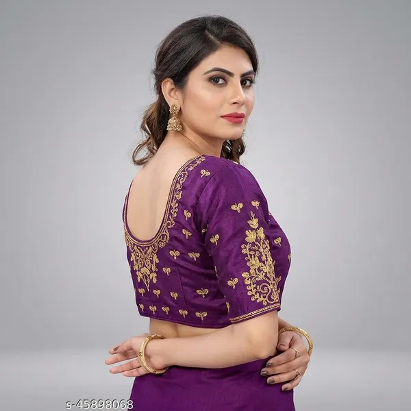 Purple_Silk_Embroidered_Deep_Scoop_Neck_Blouse_For_Women