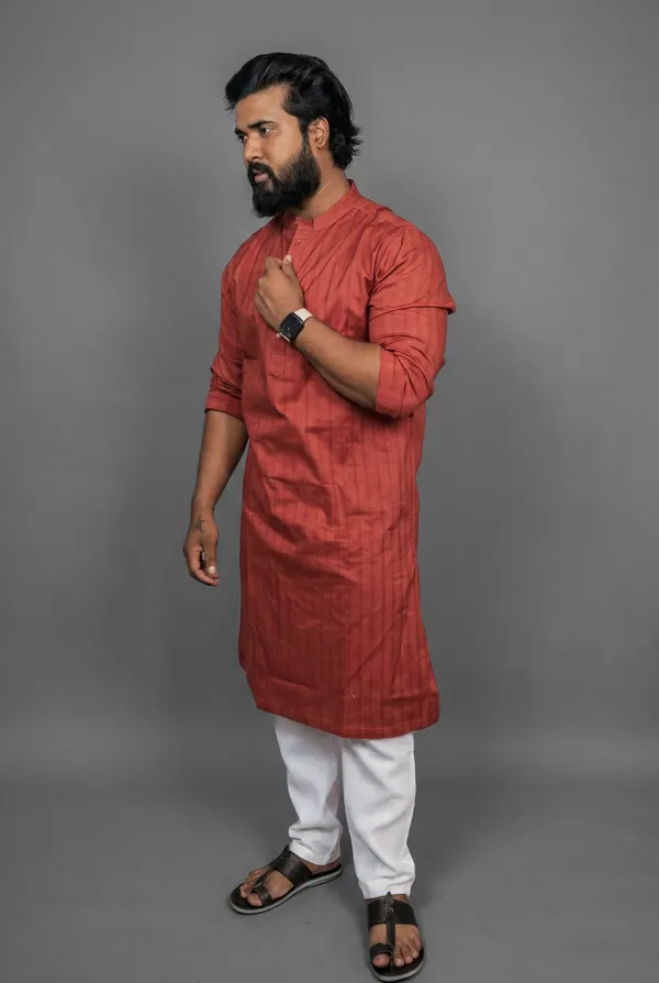 Vermillion_Sunset_Red_Kurta