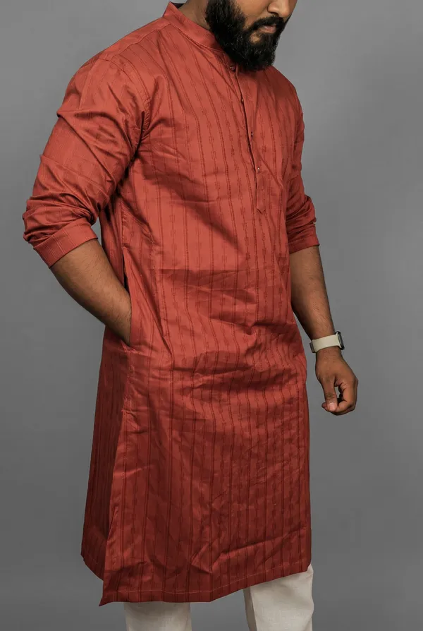 Vermillion_Sunset_Red_Kurta