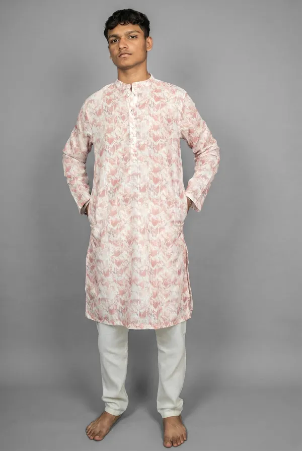 Floral_Stripe_Pink_Kurta
