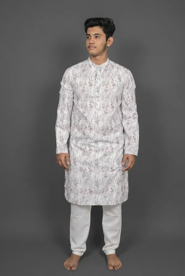 Woodland_Weave_White_Kurta