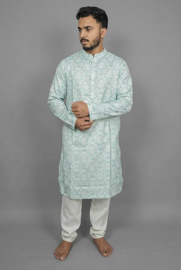Moroccan_Lattice_Blue_Kurta