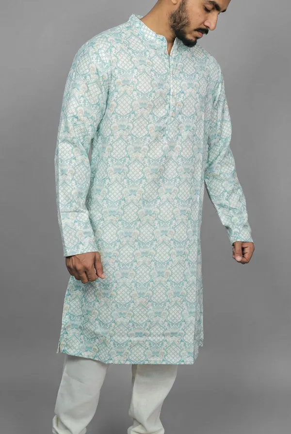 Moroccan_Lattice_Blue_Kurta