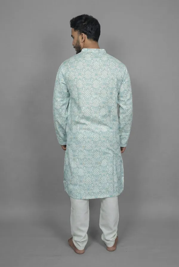 Moroccan_Lattice_Blue_Kurta