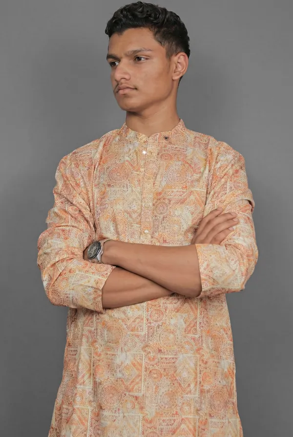 Safron_Tile_Orange_Kurta