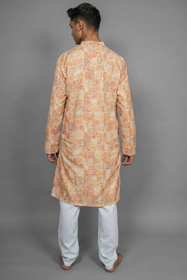 Safron_Tile_Orange_Kurta