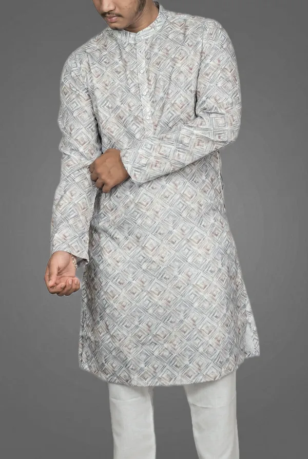 Pebble_Weave_White_Kurta