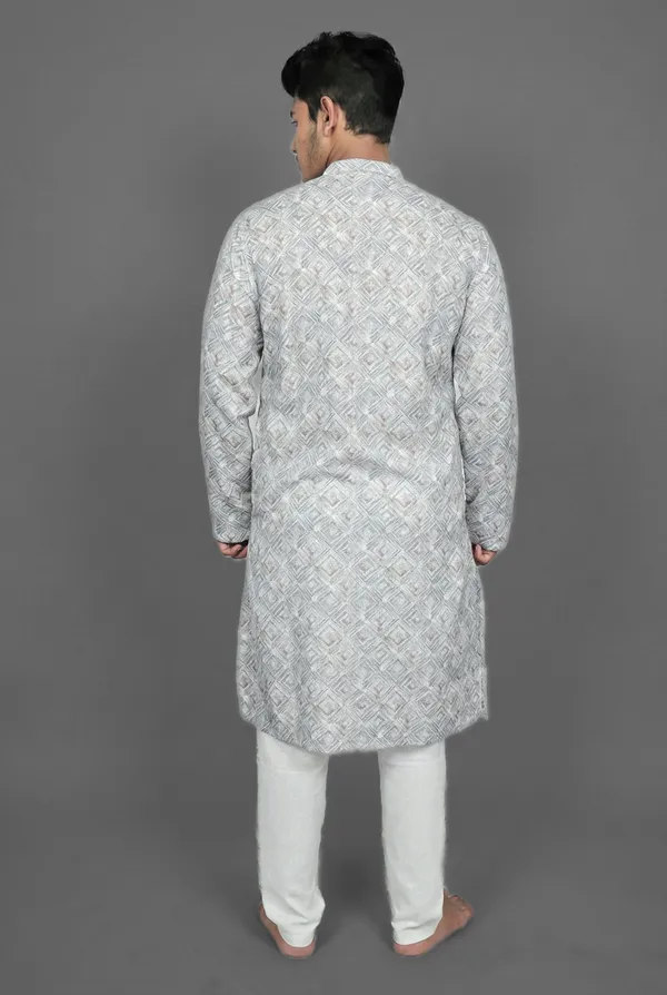 Pebble_Weave_White_Kurta