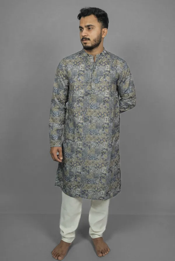 Navy_Swirl_Grey_Kurta