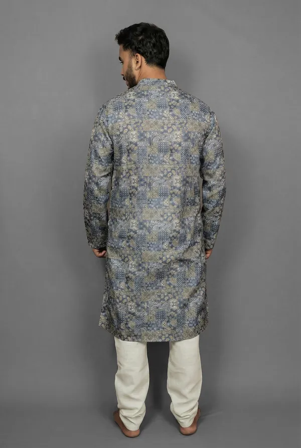 Navy_Swirl_Grey_Kurta