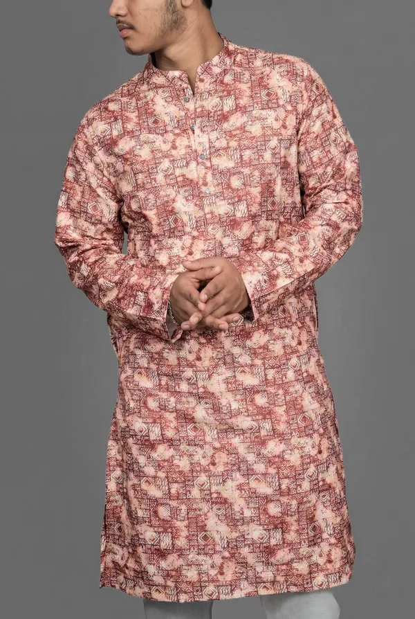 Rumi_Tile_Maroon_Kurta