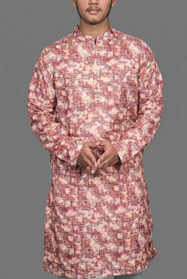 Rumi_Tile_Maroon_Kurta