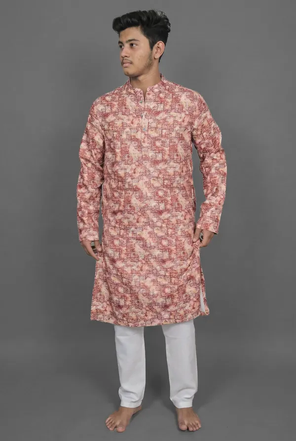 Rumi_Tile_Maroon_Kurta