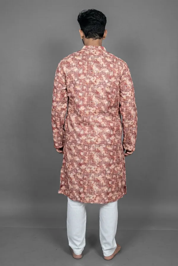 Rumi_Tile_Maroon_Kurta