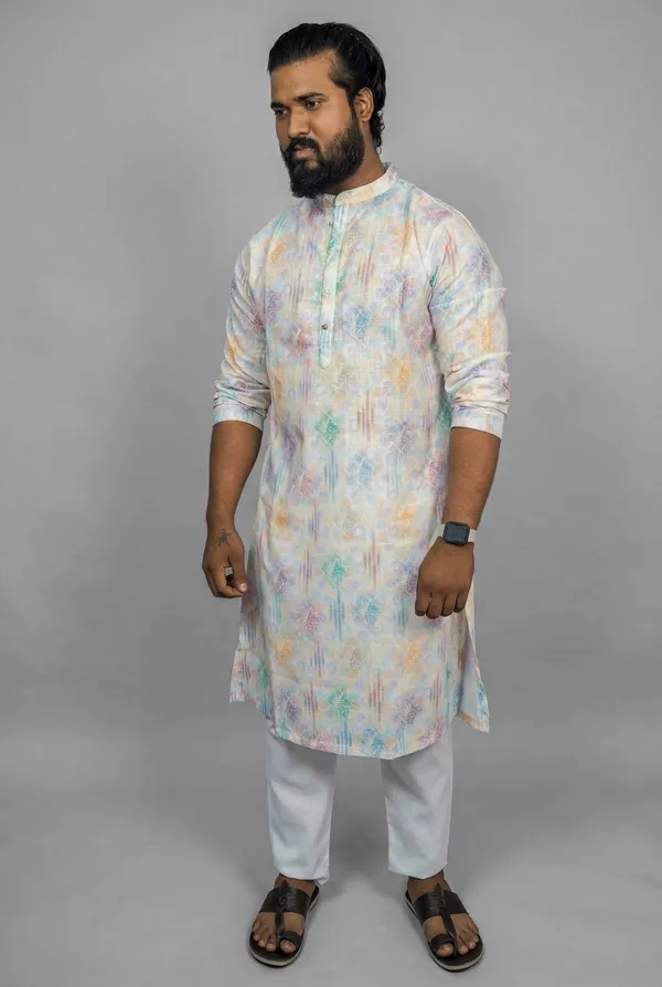 Lilac_Lattice_Multicolor_Kurta