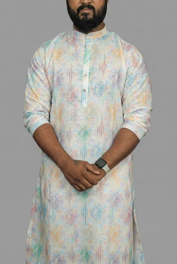 Lilac_Lattice_Multicolor_Kurta