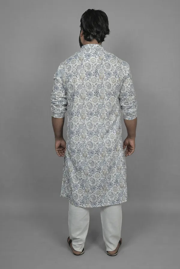 Mughal_Medallion_Blue_Kurta