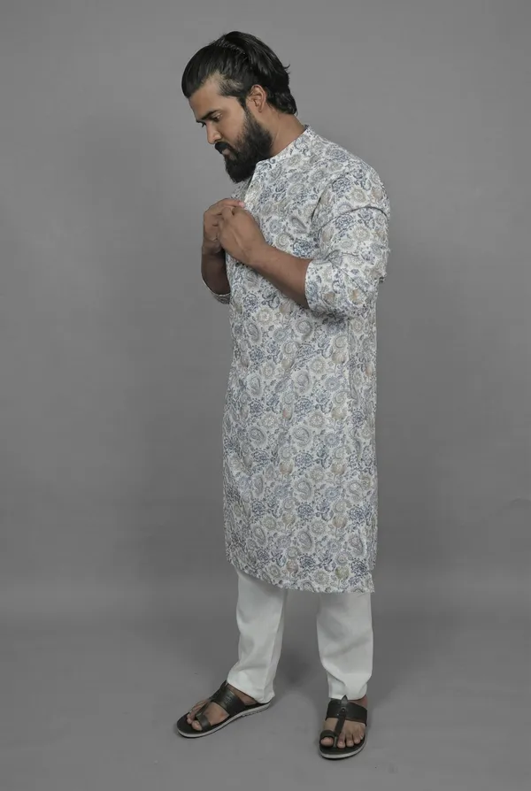 Mughal_Medallion_Blue_Kurta