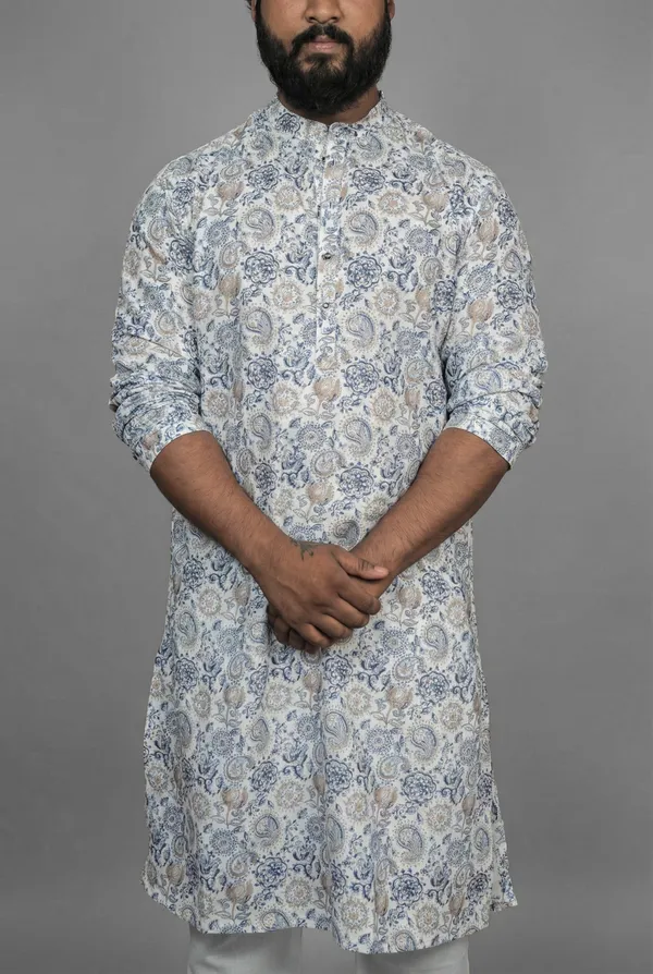 Mughal_Medallion_Blue_Kurta