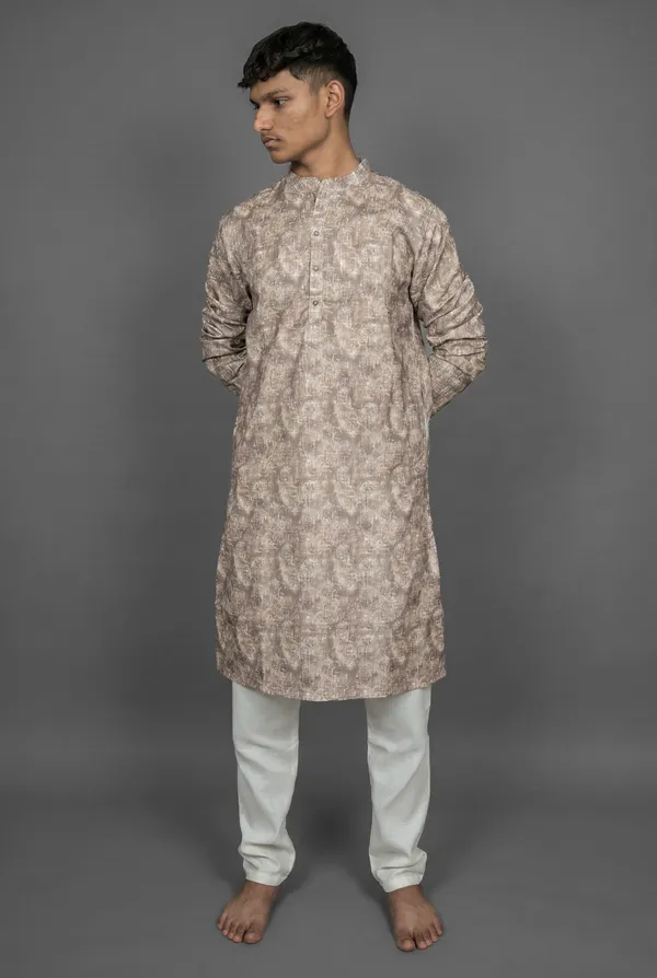 Sepia_Abstract_Brown_Kurta