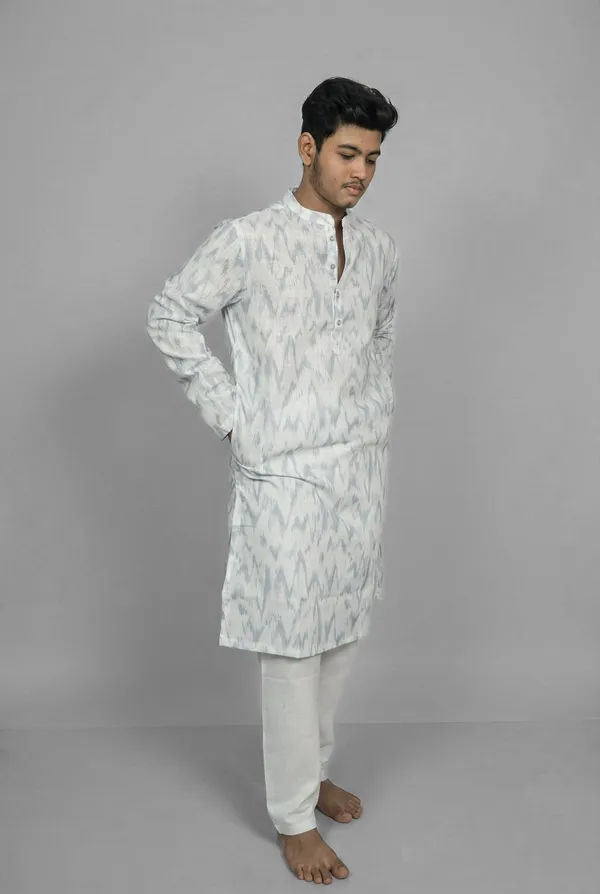 Misty_Texture_White_Kurta